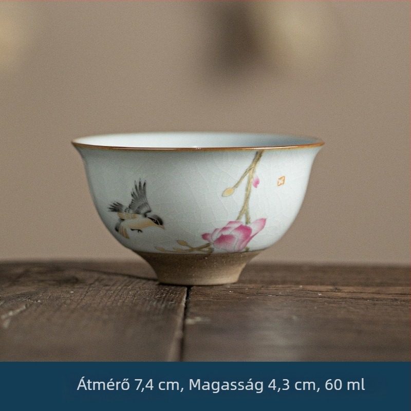 Ru Kiln mesters csésze – kerámia, kis teáscsésze kóstoláshoz, Jian Zhan stílusú egyéni teáscsésze