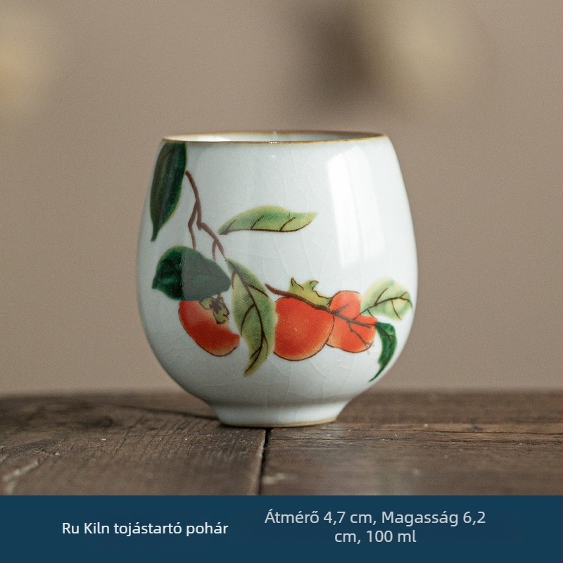 Ru Kiln mesters csésze – kerámia, kis teáscsésze kóstoláshoz, Jian Zhan stílusú egyéni teáscsésze