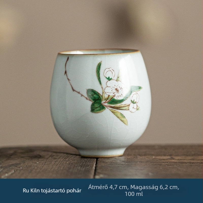 Ru Kiln mesters csésze – kerámia, kis teáscsésze kóstoláshoz, Jian Zhan stílusú egyéni teáscsésze