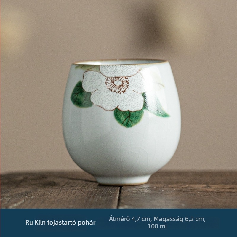 Ru Kiln mesters csésze – kerámia, kis teáscsésze kóstoláshoz, Jian Zhan stílusú egyéni teáscsésze