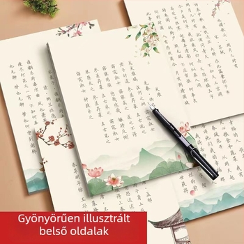 Gyakorlófüzet kaligráfiához Tang és Song költészete és próza, Kaishu és Xingkai stílusokkal; tollbarát papír