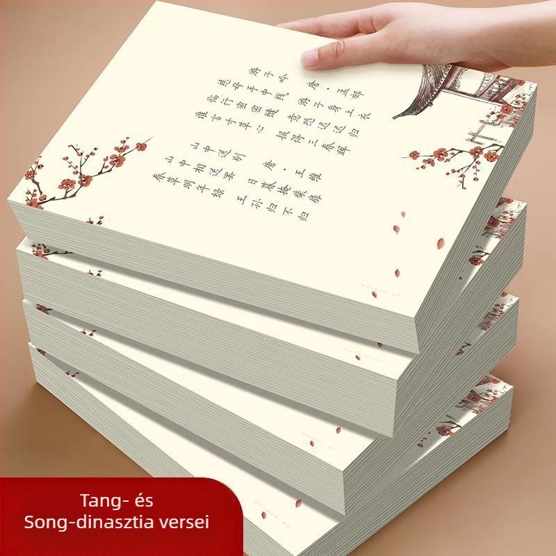 Gyakorlófüzet kaligráfiához Tang és Song költészete és próza, Kaishu és Xingkai stílusokkal; tollbarát papír