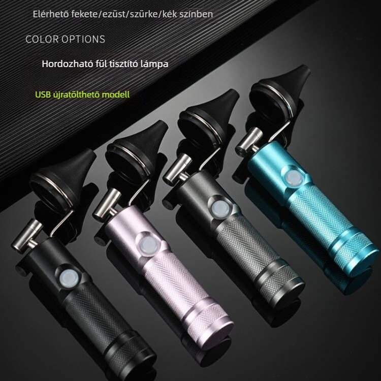 USB vezeték nélküli töltésű kézi fül tisztító lámpa erős fénnyel