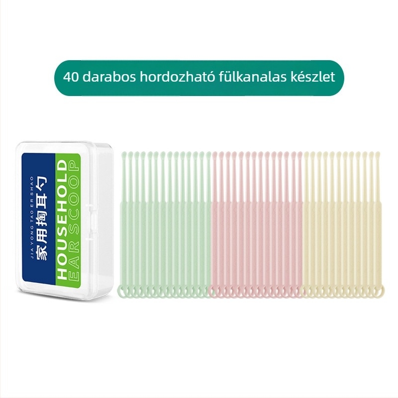 Hordozható fülpiszkáló kettős fejű spirál fejjel a fülzsír eltávolításához