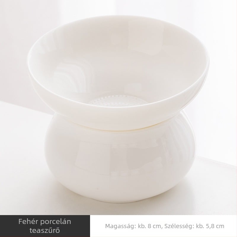 Fehér porcelán teafilter, kerámiából készült, otthoni használatra, Kung Fu teáskészlet