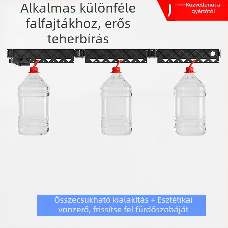 Összecsukható zuhanyfüggöny készlet láthatatlan fürdőszobai válaszfallal, vízálló száraz–nedves függöny, fúrásmentes telepítés