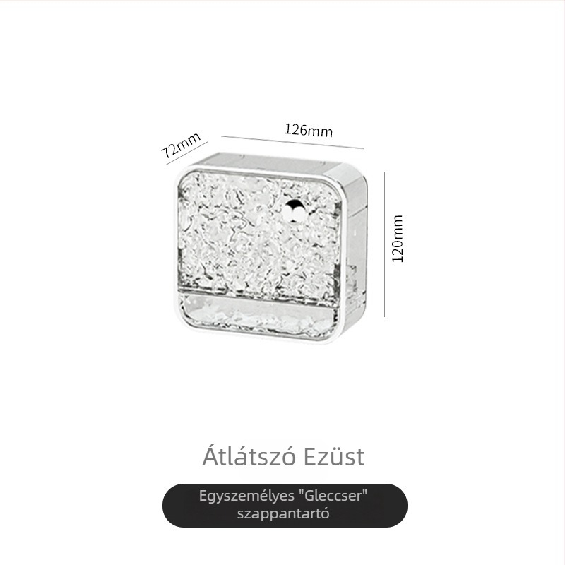 Háztartási szappontartó, könnyű luxus, falra szerelhető, fedéllel, fürdőszobába, szappanlevezető