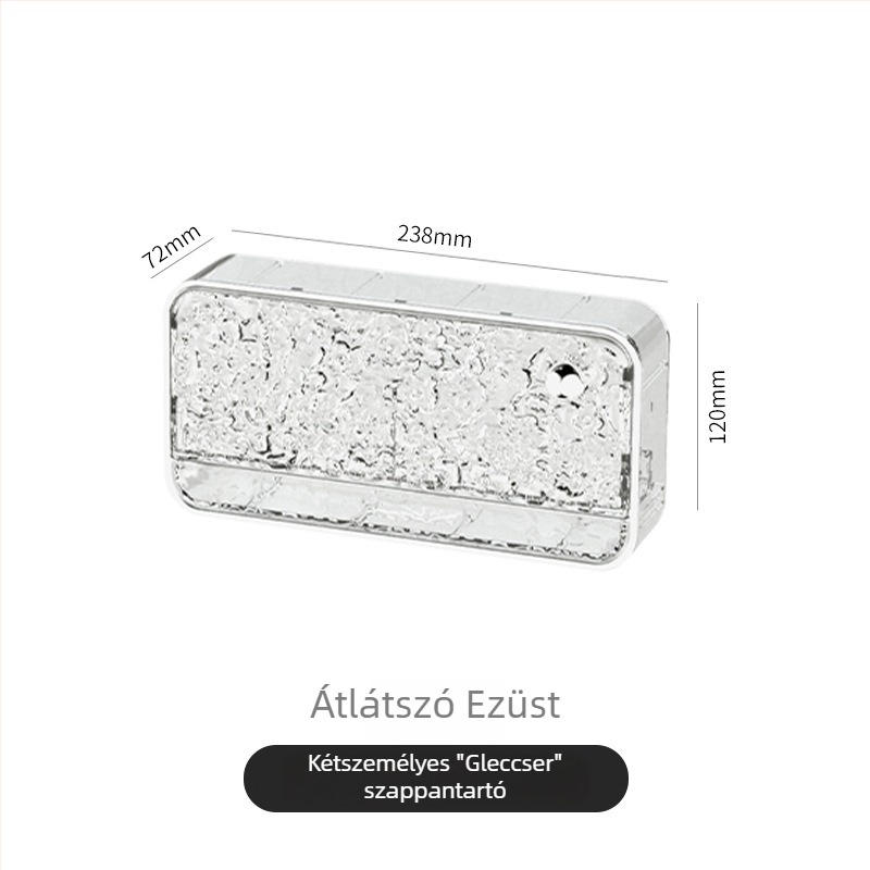 Háztartási szappontartó, könnyű luxus, falra szerelhető, fedéllel, fürdőszobába, szappanlevezető