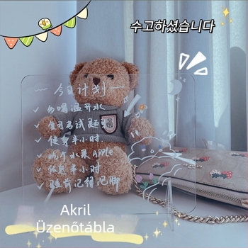 Instagram-stílusú, átlátszó akril jegyzet-tábla diákoknak, hordozható mini írás-tábla, kreatív memo