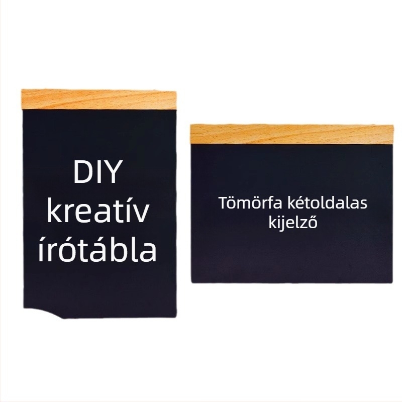 Kétoldalas, törölhető krétatábla üzenetekhez, függeszthető, hordozható stand reklámtábla
