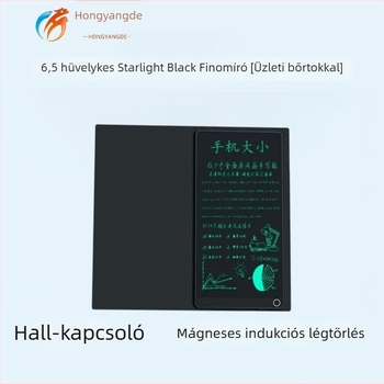 Összecsukható finomvonali íráslap mágnes tollal, bőr keretben, iroda és diákok számára