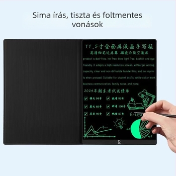 Összecsukható finomvonali íráslap mágnes tollal, bőr keretben, iroda és diákok számára