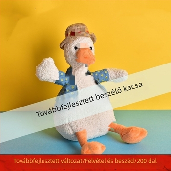 Kacsa plüssjáték hangfelvételi és visszajátszó funkcióval, interaktív babajáték