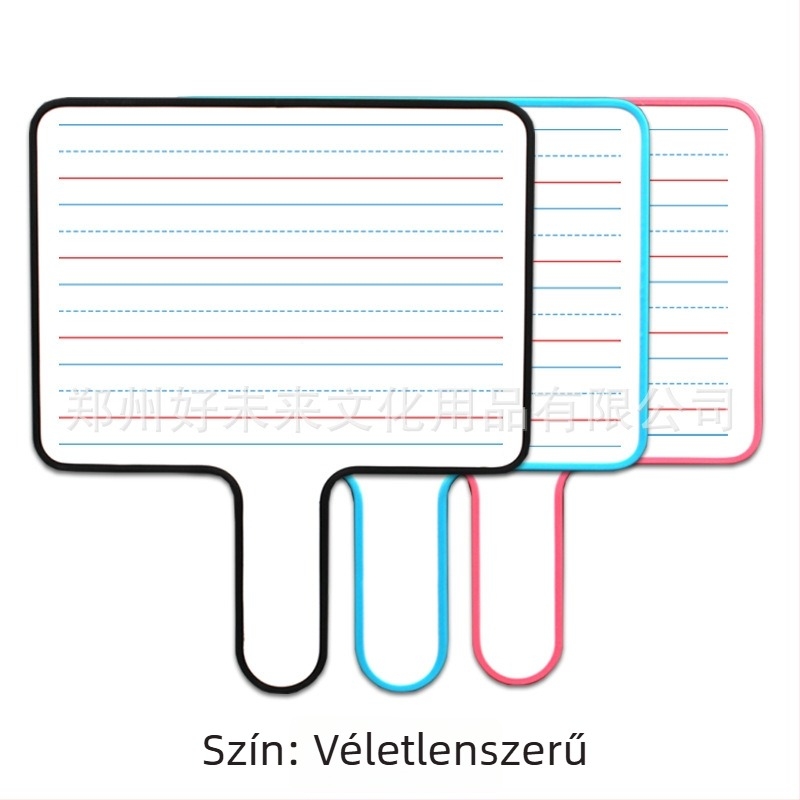 Kézben tartható dupla oldalú fehér tábla osztályteremhez, törölhető írásfelület, méret 15×20 cm