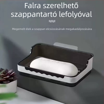 Fali szappantartó mosdóhoz vízelvezetésével, fúrás nélküli telepítés