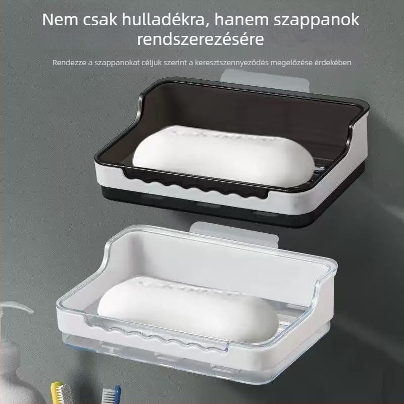 Fali szappantartó mosdóhoz vízelvezetésével, fúrás nélküli telepítés