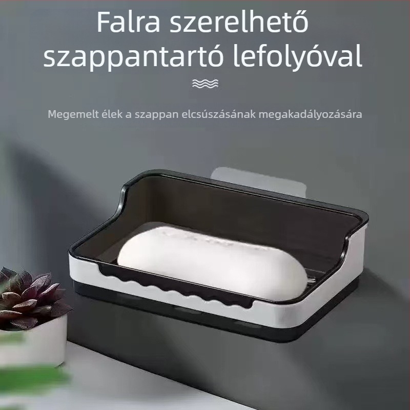 Fali szappantartó mosdóhoz vízelvezetésével, fúrás nélküli telepítés