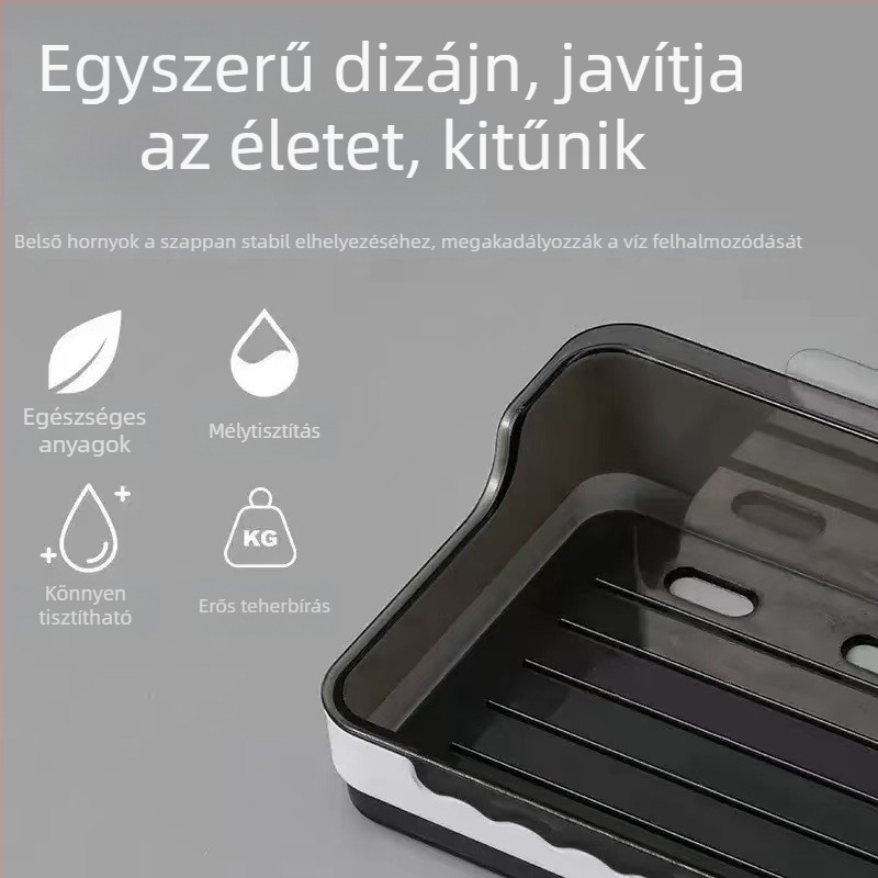 Fali szappantartó mosdóhoz vízelvezetésével, fúrás nélküli telepítés