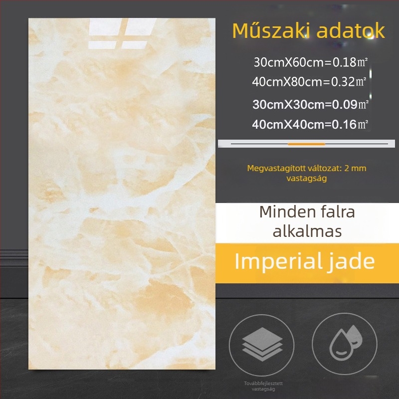 Öntapadós falmatrica márványhatású csempe mintával, konyhába és fürdőszobába, vízálló