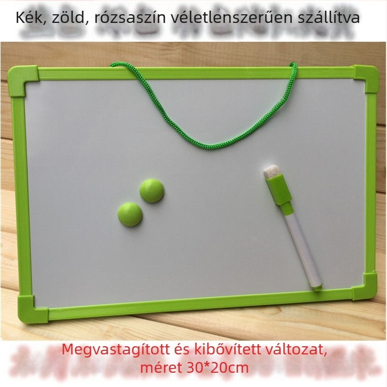 Gyerekeknek szóló mágneses fehér tábla írásra és rajzolásra, írható és törölhető, 20×30 cm
