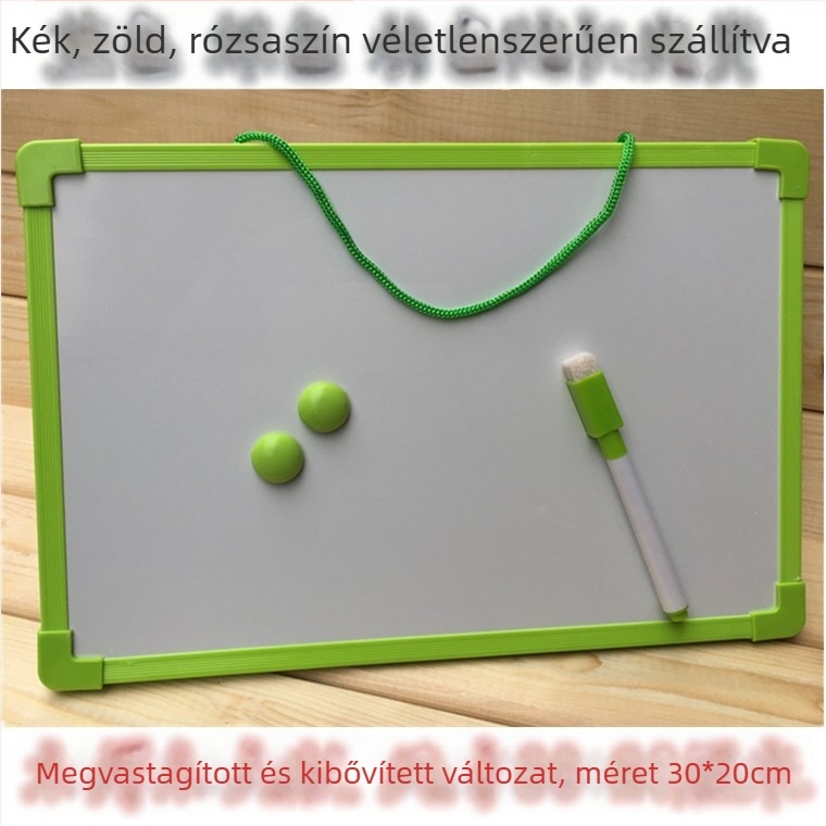 Gyerekeknek szóló mágneses fehér tábla írásra és rajzolásra, írható és törölhető, 20×30 cm