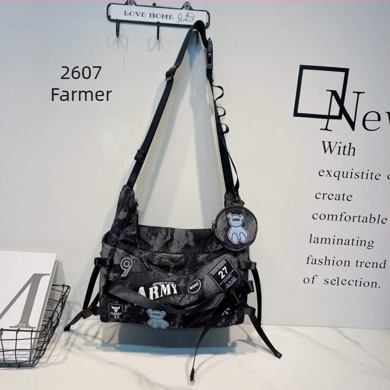 Női denim táska retro stílusban, nagy kapacitású Tote, vállon és keresztpántos