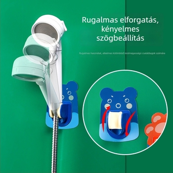 Fúrásmentes, állítható zuhanytartó karikatúra stílusú falra tapadó polc mophoz