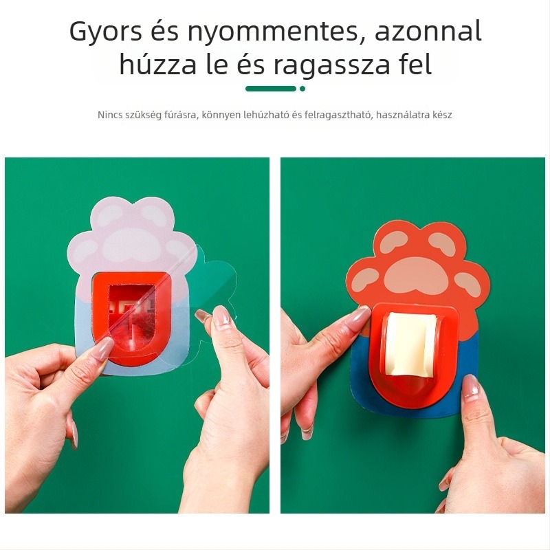 Fúrásmentes, állítható zuhanytartó karikatúra stílusú falra tapadó polc mophoz