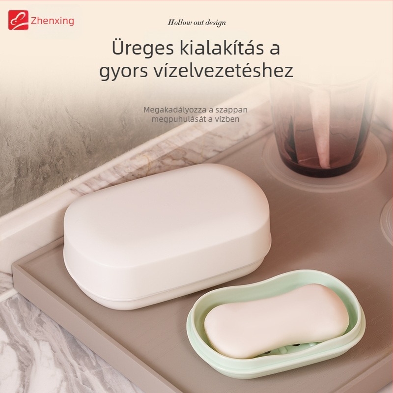 Fedéllel ellátott, több színű szappantartó doboz, utazáshoz hordozható, szárító és tároló rekesz kollégiumi használatra