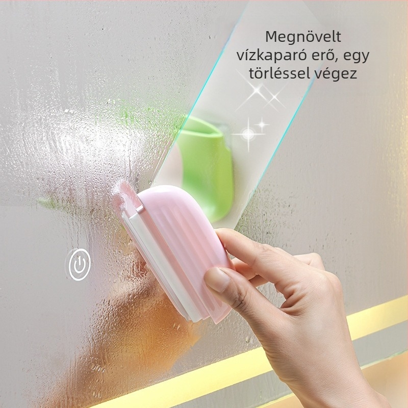 Dopamine hajszárító tartó – kettős funkciójú, falra szerelhető fürdőszobai kiegészítő víztörlő lappal