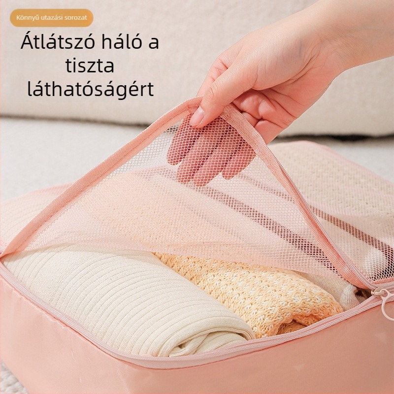 Utazási ruházati és fehérnemű szervező táska, hordozható, nagy kapacitású