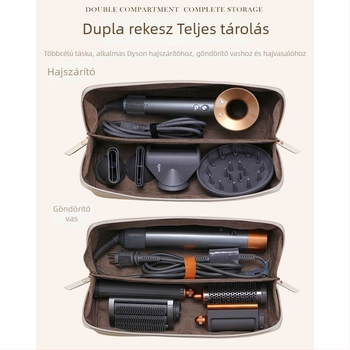 Dyson hajszárító tároló táska, göndörítő és hajvasaló rendező, kompakt utazótáska
