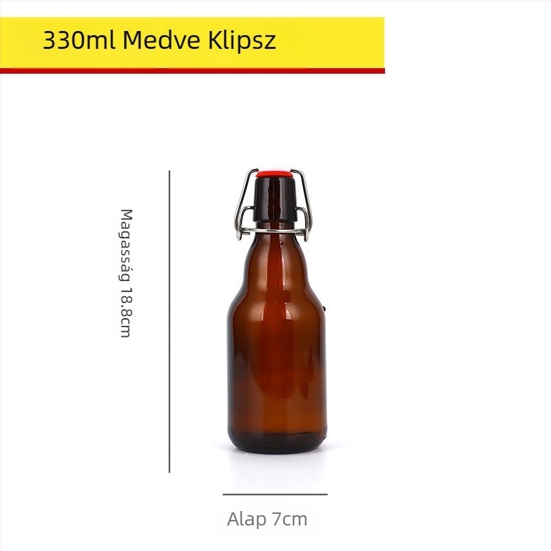 Barna üvegű sörösüveg, üres, 330 ml/500 ml, fényvédett italokhoz