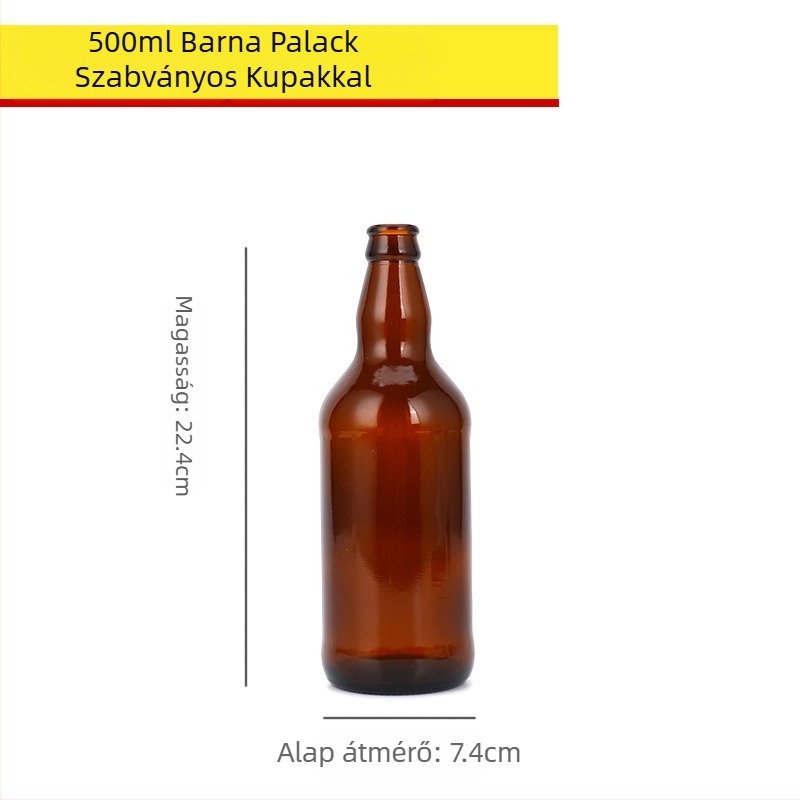 Barna üvegű sörösüveg, üres, 330 ml/500 ml, fényvédett italokhoz