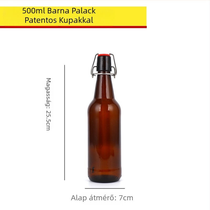 Barna üvegű sörösüveg, üres, 330 ml/500 ml, fényvédett italokhoz