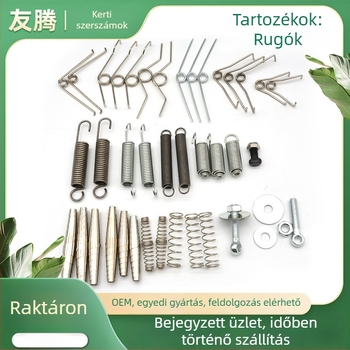 Vas rugók metszőollóhoz, V alakú rugók bal és jobb oldalhoz, rugóalkatrészek