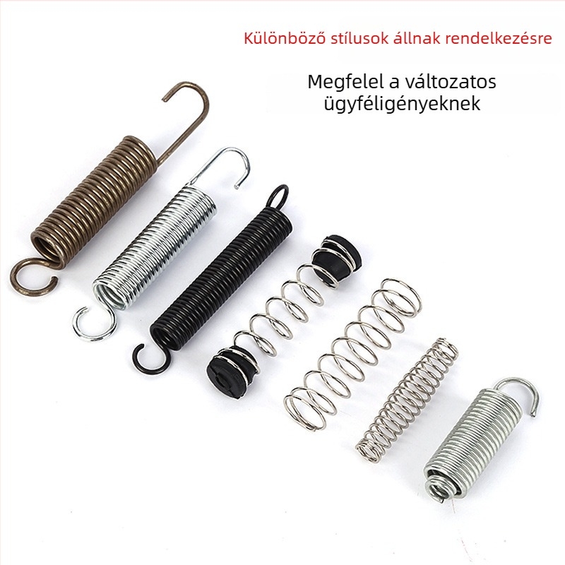 Vas rugók metszőollóhoz, V alakú rugók bal és jobb oldalhoz, rugóalkatrészek