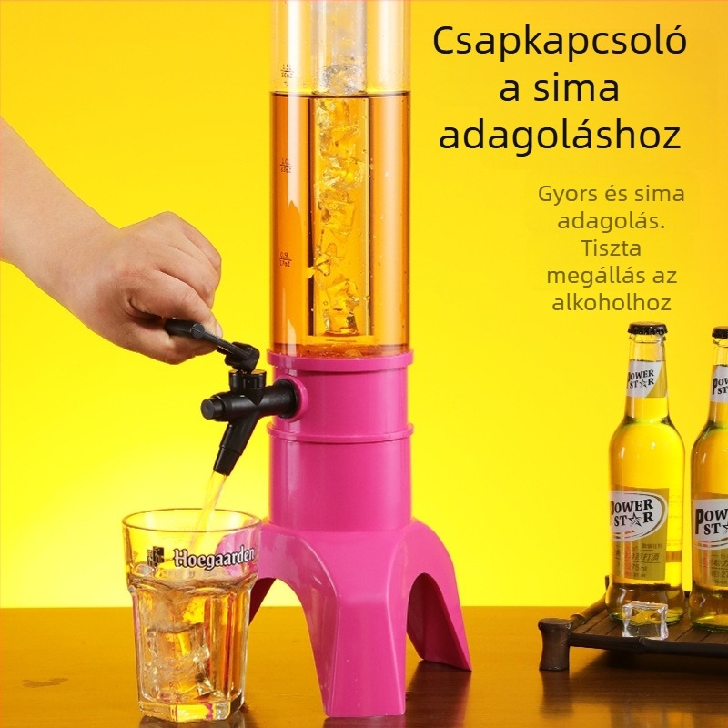 3L-es sörtorny csappal – műanyagból, kreatív hordó dizájn, ütésálló