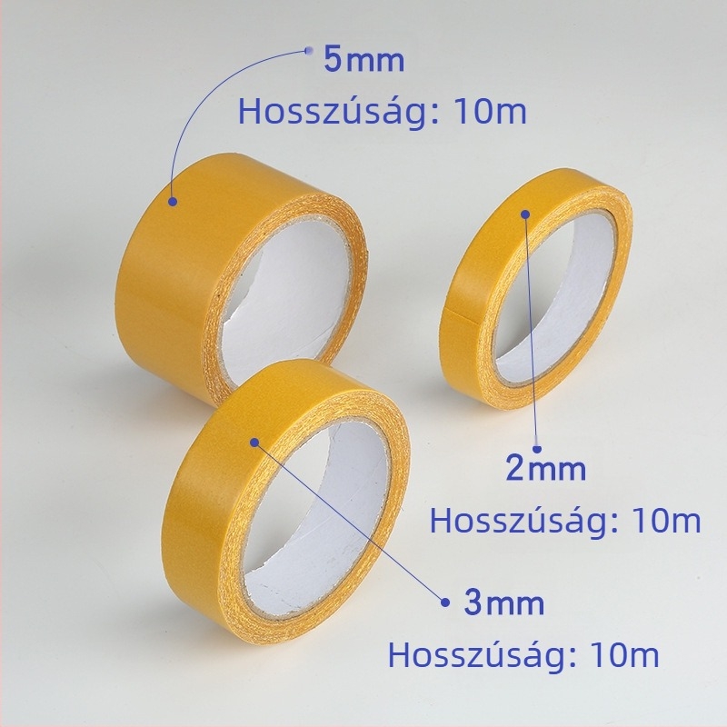Yingchen textília alapú, kétoldalas illesztőszalag szőnyegekhez és padlókhoz, átlátszó, vízálló és hőálló, 10 m hosszú, 1 mm vastag, 2–5 cm széles