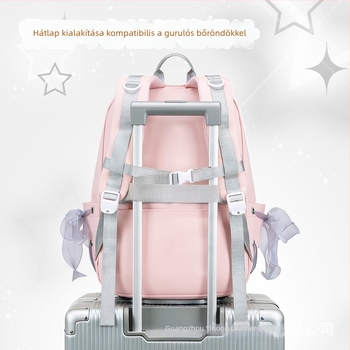 Vízálló, nagy kapacitású, átlátszó iskolai hátizsák, japán stílusú, lányoknak