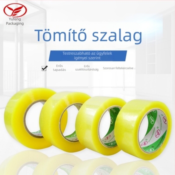 BOPP csomagoló szalag, átlátszó, nagy tapadóerő és erős húzáserő