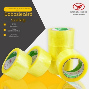 BOPP csomagoló szalag, átlátszó, nagy tapadóerő és erős húzáserő