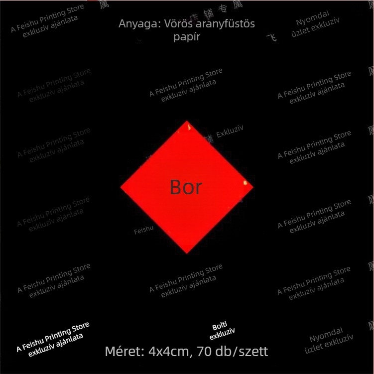 Öntapadós vörös papírból készült borcímke kerámia palackokhoz, külső csomagolás záró QR-kód nyomtatással