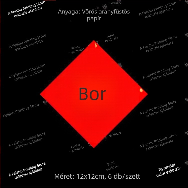 Öntapadós vörös papírból készült borcímke kerámia palackokhoz, külső csomagolás záró QR-kód nyomtatással