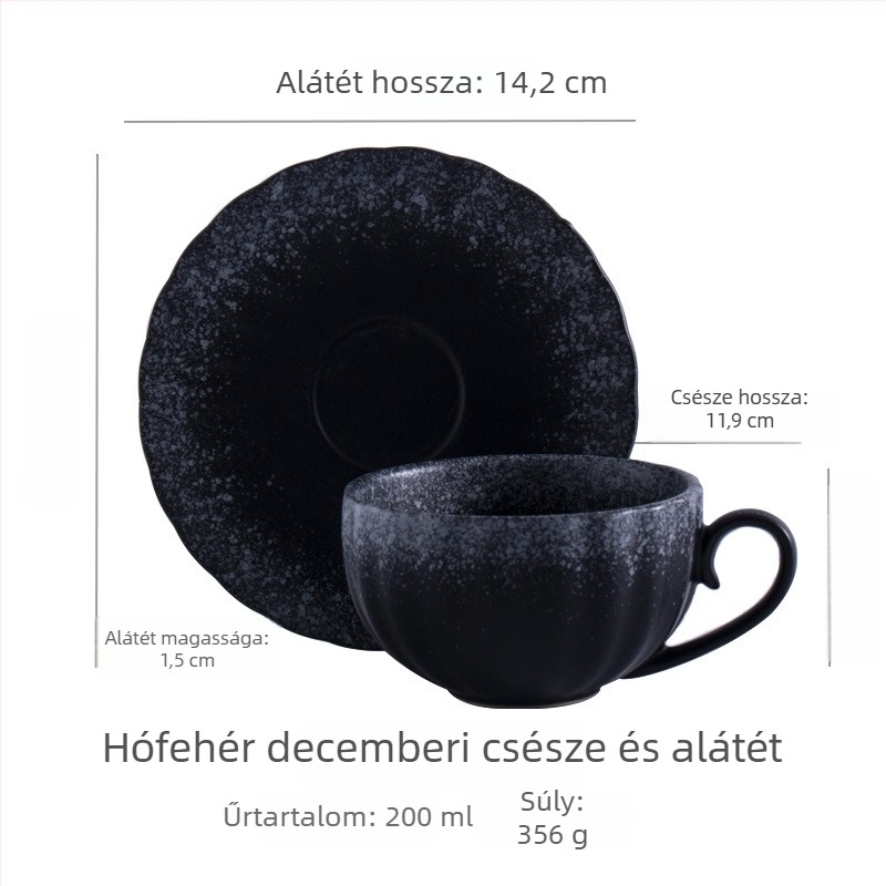 Japán retro kávéscsésze és alátéttel készlet, latte art, minimalist, testreszabható, elegáns otthoni használatra