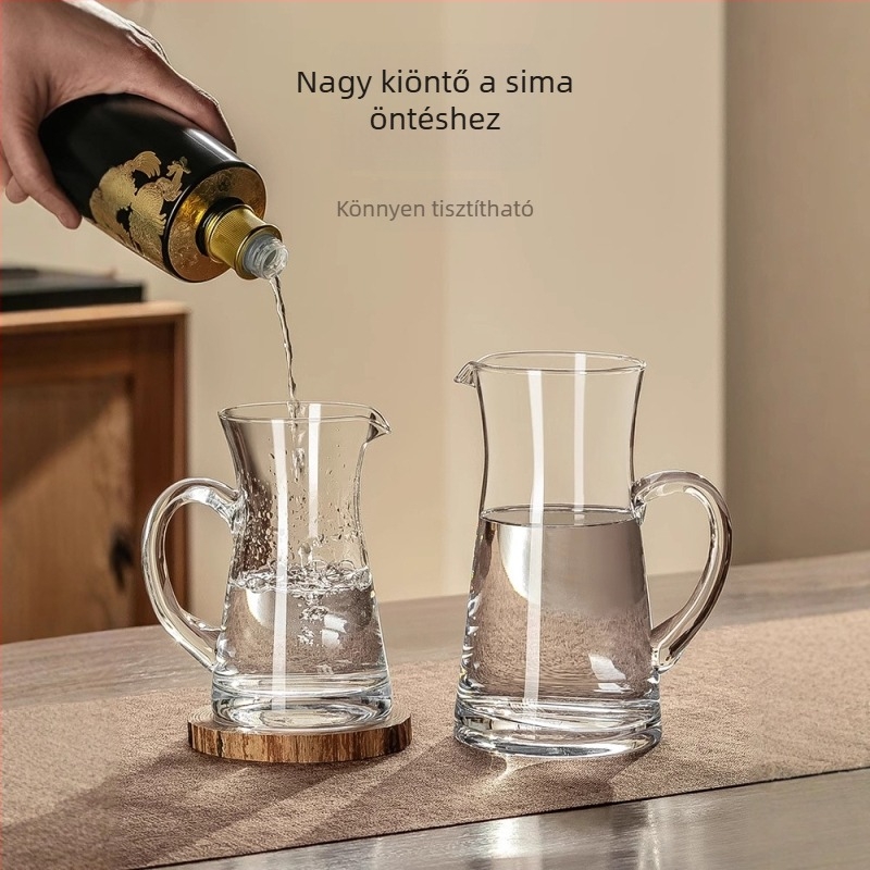 Nagy kapacitású likőr adagoló készlet üveg dekantőrrel, 1000 ml
