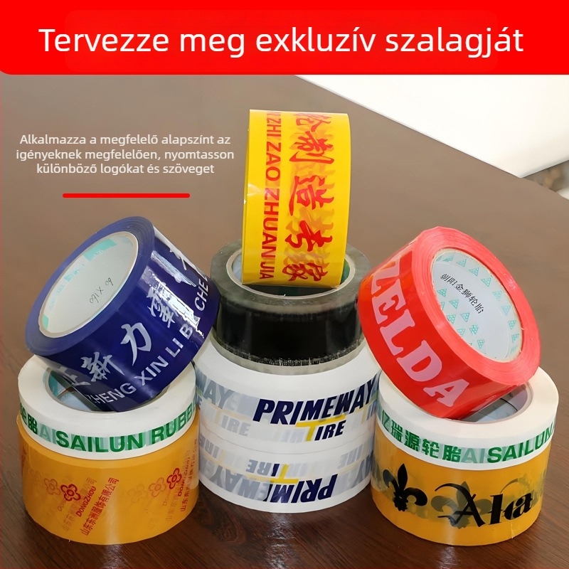 Személyre szabott csomagoló szalag logóval és QR-kóddal, több színű zárószalag
