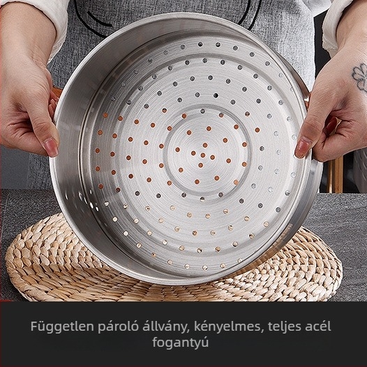 304 rozsdamentes acélból készült babaétel edény, multifunkcionális integrált fazék tejhez, tésztához és mini párolóhoz