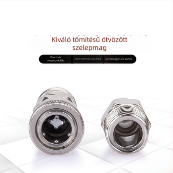 C-típusú gyorscsatlakozók pneumatikus eszközökhöz — férfi és női, 8 mm, záró mechanizmus, légfúvó pisztolyhoz és kompresszorhoz