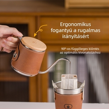 Kézzel készített kávés készlet ajándékdobozban: pour-over kancsó és kávéscsésze